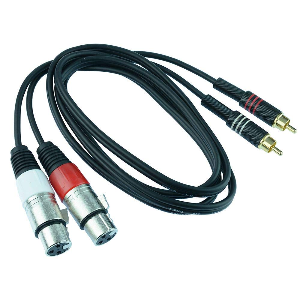 1 XLR Maschio A 2 RCA Maschio, Adattatore XLR Da Spina A 2 X Phono RCA Spina Cavo Adattatore Cavo 30 Cm Splitter Patch Cavo A Y - Foto 4