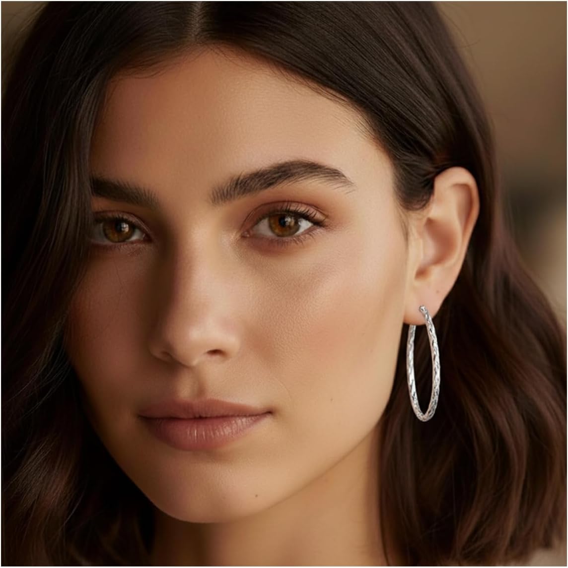 14K Gold/Silver Plated Chunky Twisted Hoop Earrings for Women - Thick Rope Braided Tube Hoops, Hypoallergenic High Polish Brass Jewelry Gifts (30mm / 40mm) - Image 3