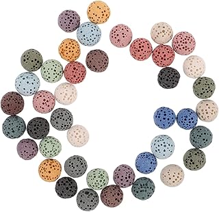 Unomor 42pcs Lava Stone Aromatherapy Beads for Car and Home Diffusers Colorful Essential Oil Fragrance Rocks Safe for Air Freshening and Stress Relief