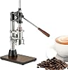 Manual Lever Espresso Maker Hand Pressed Coffee Machine with Pressure Gauge E61 Brewing Head for Home Baristas Detachable Design