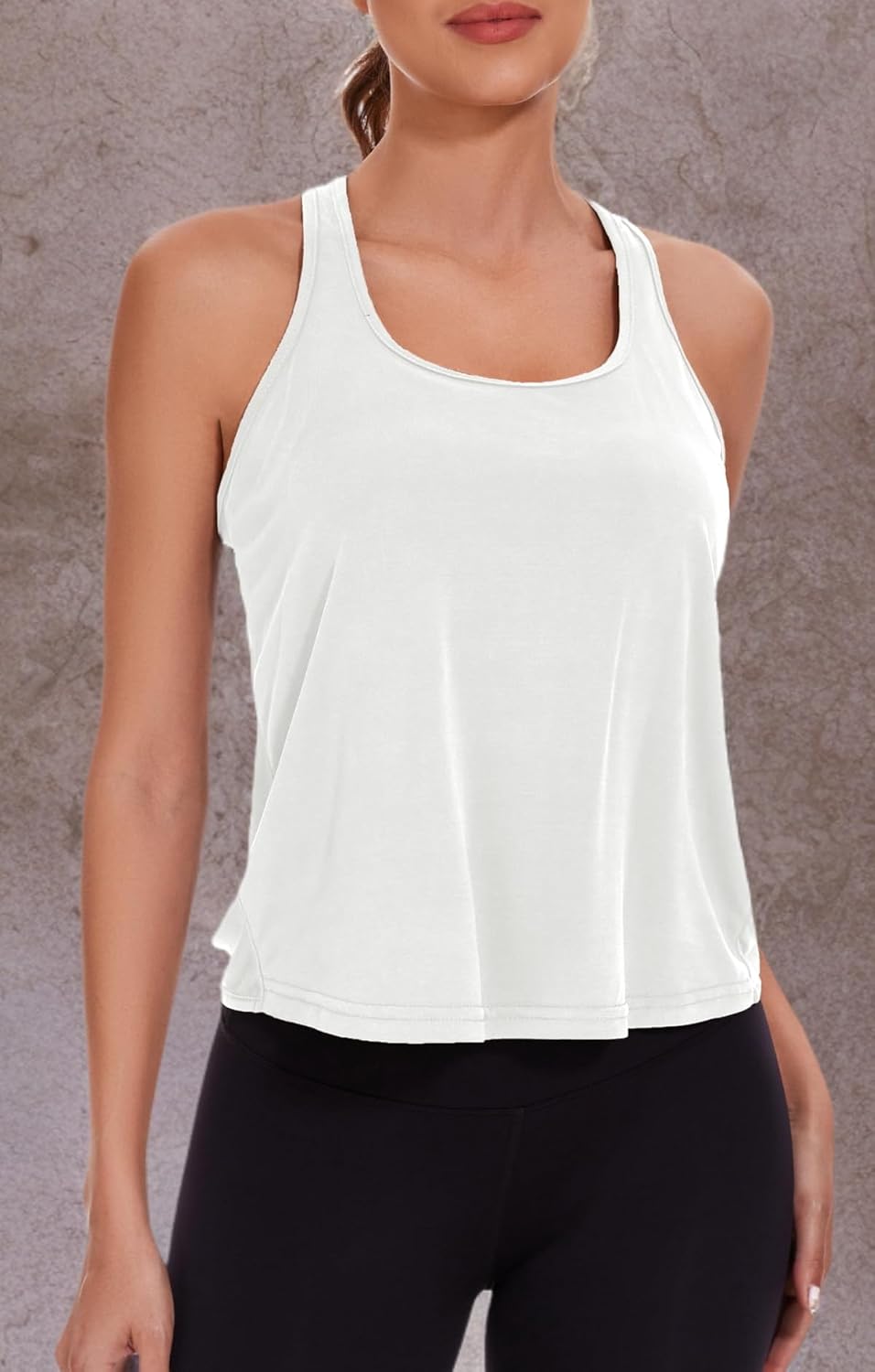 Womens Summer Open Back Yoga Tops Halter Backless Workout Tank Top Loose Fit Athletic Shirts Gym Activewear for Women - Image 6