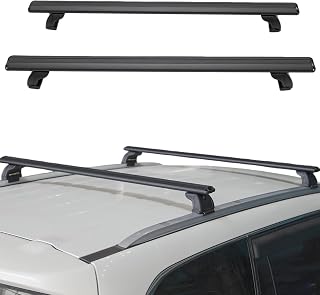 51.2" Roof Rack Cross Bars Fits for Most Cars with Flush Rails Black (2Pcs)