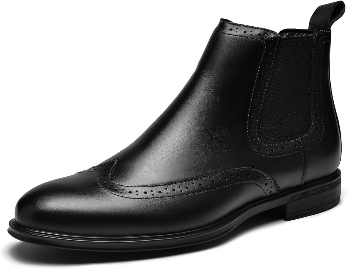 blue dress for baby girl Handmade Men black Calf leather Chelsea boots, Men black ankle dress boots  – Rebels Market