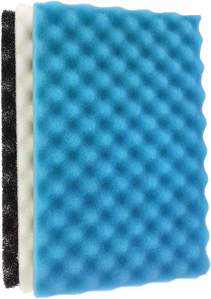 LTWHOME Fish Pond Foam Filter Sponge Set 430mm X 280mm 3 Grade Media,17-Inch X 11-Inch Media (Pack of 1 Set)