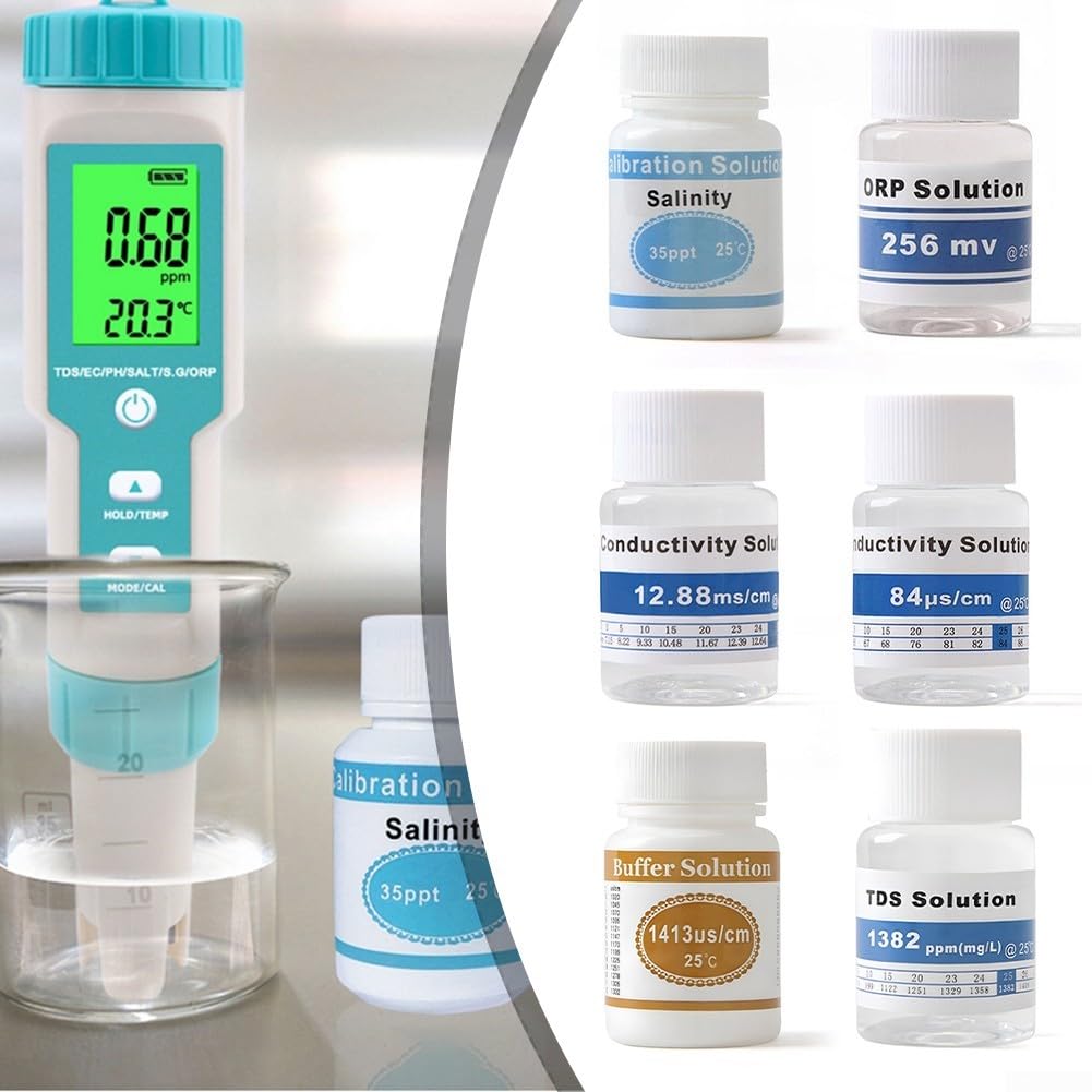Soluzione di calibrazione del pH accurata e affidabile, conducibilità 12 88 mScm, dimensioni 25 ml (1382 ppm)