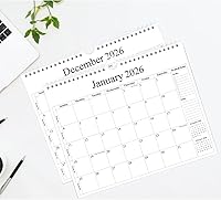 Vista 4 de Calendario 2026 – Calendario de pared 2026 de enero de 2026 a junio de 2027, calendario de 18 meses con papel de primera calidad, encuadernación