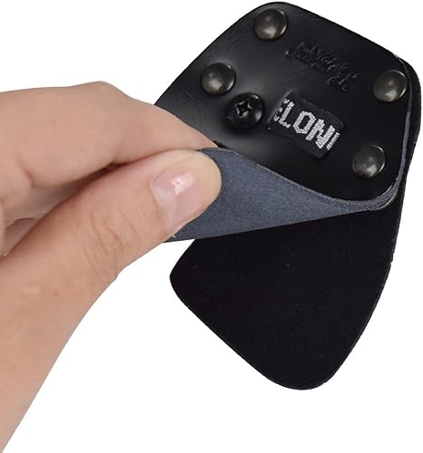 Miniatura 21 de Lengüetas de tiro con arco para dedos y protección de piel de vaca para arco recurvo para diestros Azul