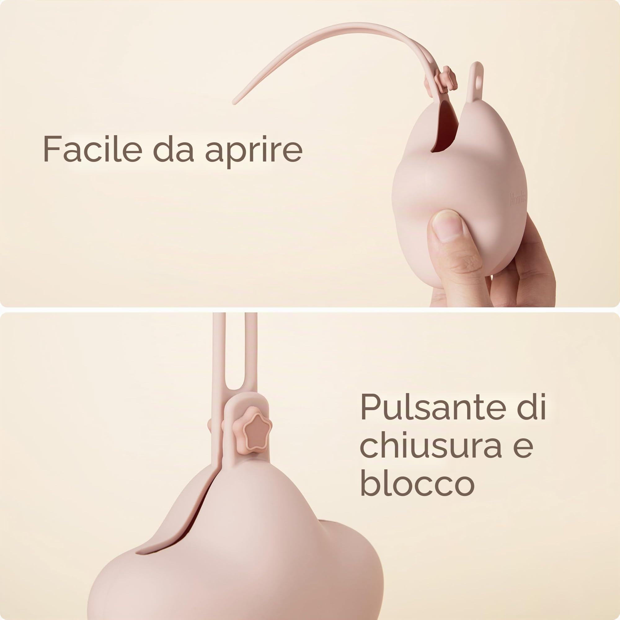 Moonkie Porta Ciuccio in Silicone 2 Pezzi Senza BPA Custodia da Viaggio per Bambini Verde Grigio Blu Perla