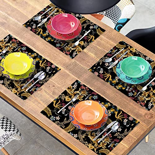 Sets de table antidérapants Reapen blé et fleurs 30x45 cm lot de 6 - 8