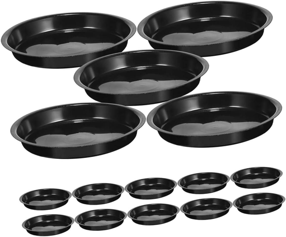 Kisangel 80pcs Round Plant Saucer Flower Pot Drainage Tray Plastic Plant Trays Water Garden Pot Holder