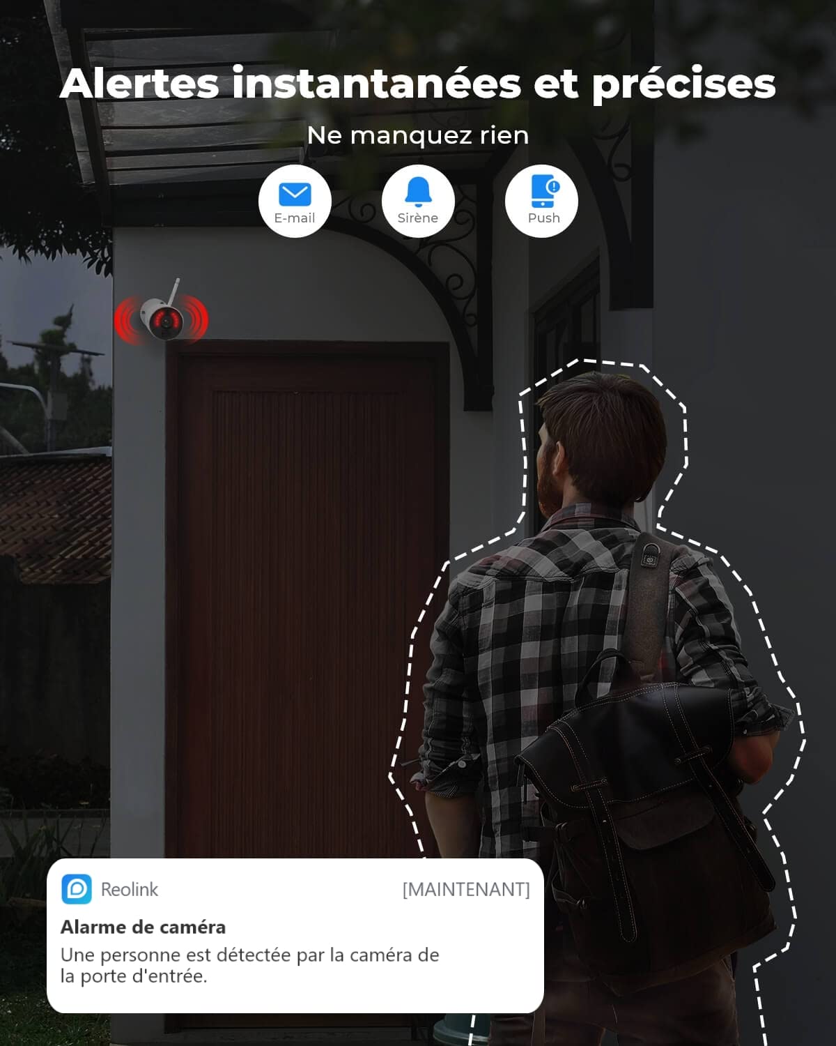 Reolink 3MP Camera Solaire Exterieur WiFi sans Fil, Détection IA, Étanche | Batterie Rechargeable, Vision Nocturne, Audio Bidirectionnel, IP65, Stockage Local sans Abonnement, Argus Eco+Panneau Solaire
