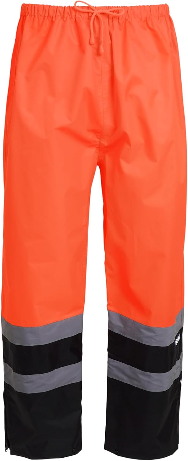 JORESTECH Safety Rain Set/Jacket Reflective High Visibility Yellow Black JK-03 / Pants Lime ANSI 150D Heavy Duty PANTS-03 - Image 5