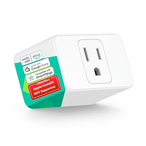 Mini enchufe inteligente meross, con WiFi, no precisa puerto, control de voz Alexa o control remoto de los dispositivos por la aplicación desde