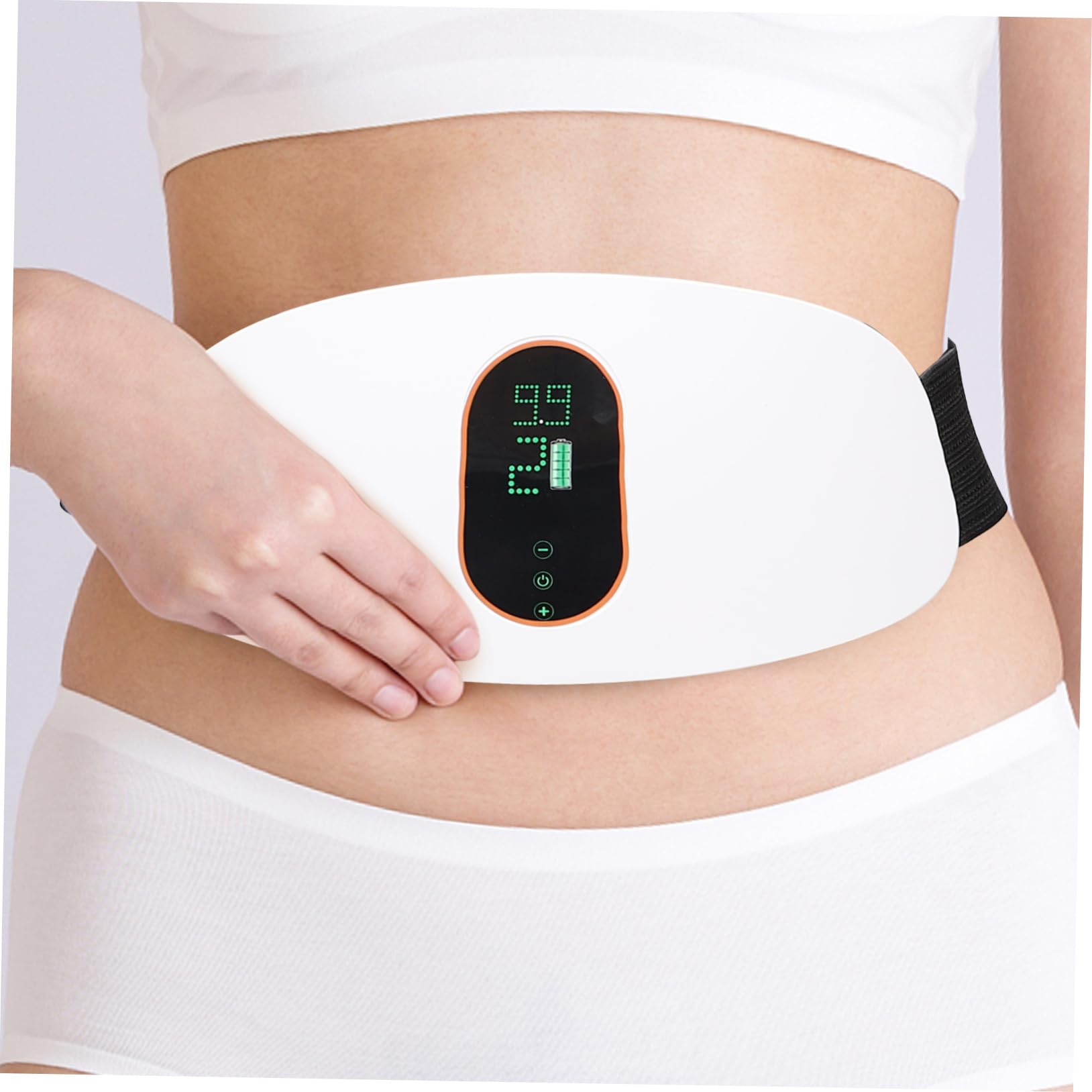 Lurrose Ceinture Amincissante Vibrante Appareil De Massage Pour Abdominaux Ceinture De Massage Du Ventre Ceinture Vibrante Équipement De Gym Taille Abdos Machine à Secouer Blanche Aptitude