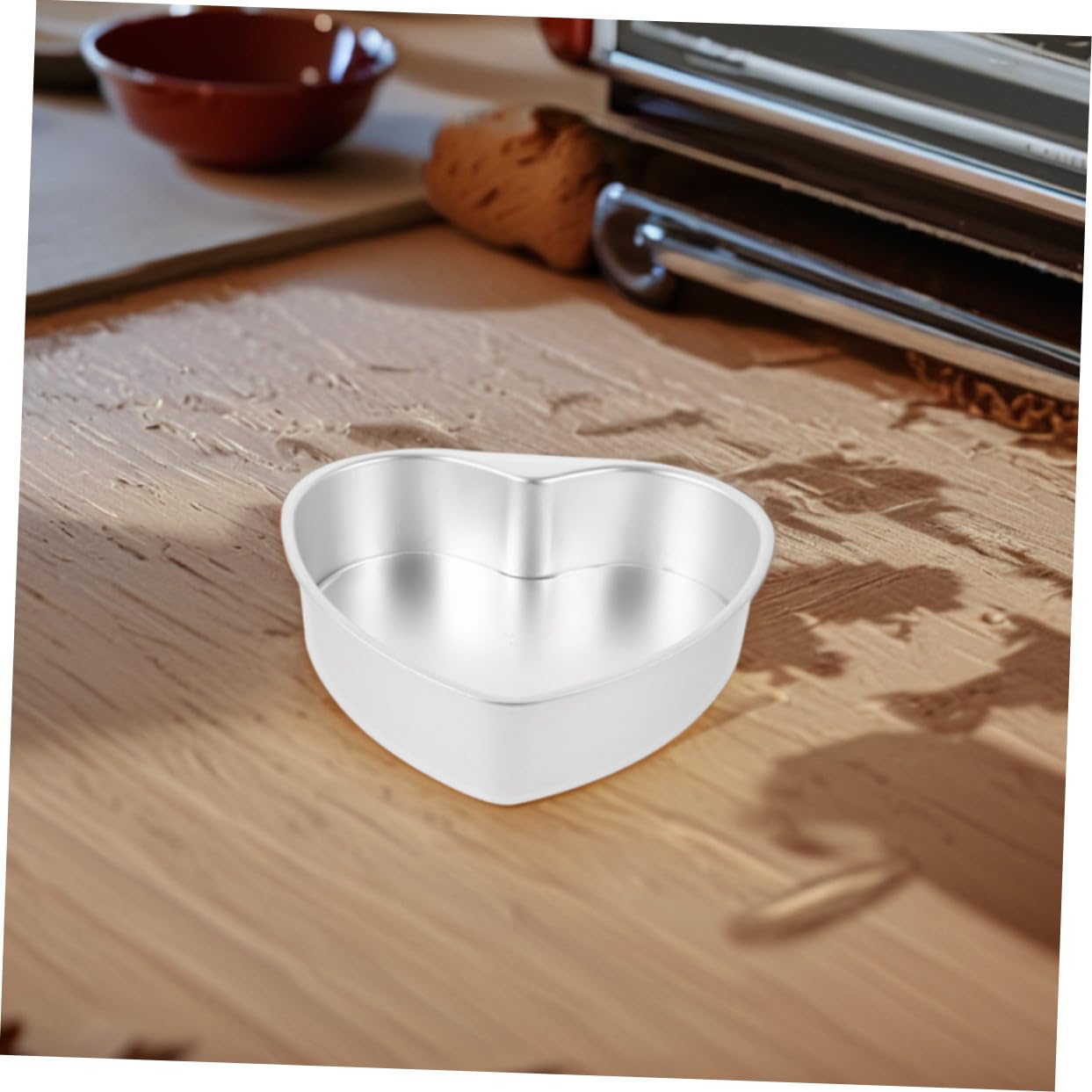 VALICLUD Molde para Pastel en Forma de Corazón 7 Pulgadas Aluminio con Base Extraíble Diseño Multiusos para Hornear Mini Tartas Cumpleaños Bodas Set de 2 Piezas