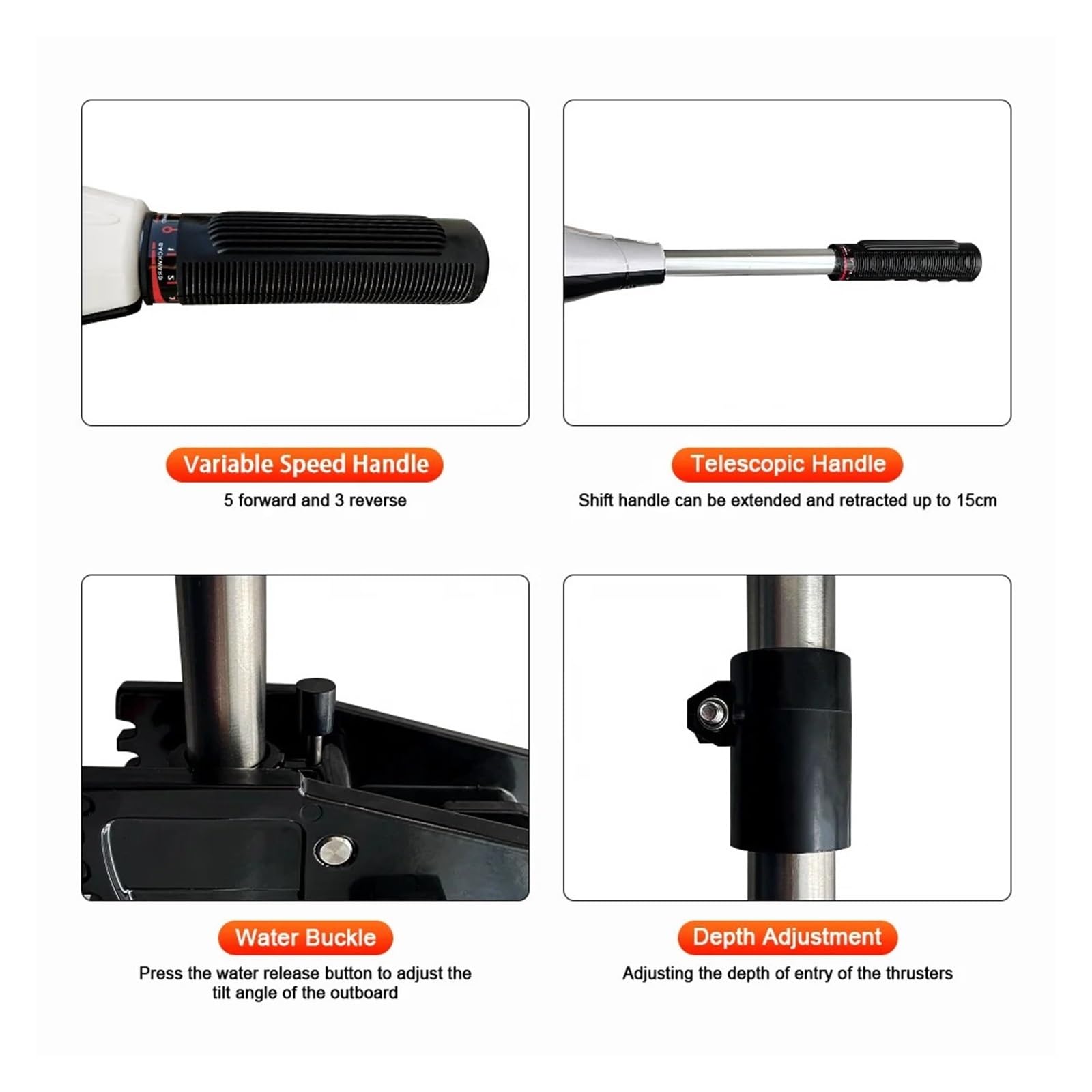 Motor De Pesca Con Curricán Eléctrico 60 Libras, Fueraborda Cepillado Montado En Espejo Popa Agua Salada DC 12V 50A For Kayaks Inflables Eficiente Y Compacto
