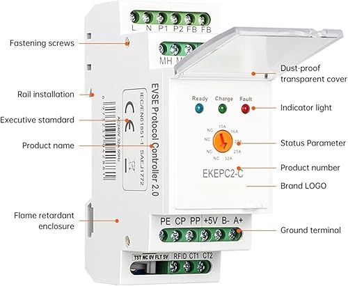 Miniatura 4 de 1 unids controlador protocolo electrónico EPC EV estación de carga Cable Socket 32A AC 240V EKEPC2 (color  versión de cable)