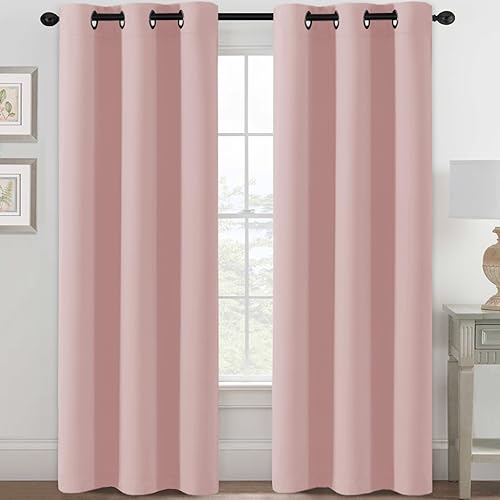 Miniatura 377 de H.Versailtex - Cortinas opacas con aislamiento térmico para oscurecer la habitación, cortinas extralargas, paneles con ojales