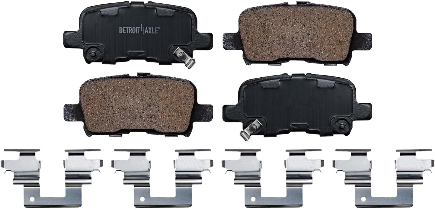 Detroit Axle - Brake Pads for 2002-2004 Honda Odyssey, 2001-2002 MDX | Ceramic Brake Pads w/Hardware Front and Rear Replacement