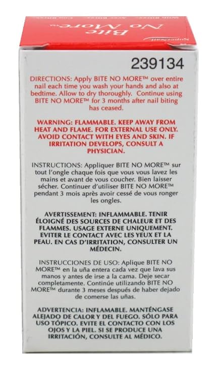 SuperNail Stop Nail Biting Bitter Nail Polish for Nail Biting Prevention, Anti Nail Biting Treatment for Kids & Adults, Thumb Sucking Deterrent 0.5 oz