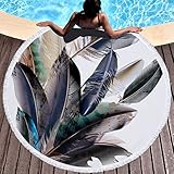 Grande Taille: Diamètre est 150cm (59 Pouces), de forme circulaire d'environ 1,50m d'envergure, elle peut raccueillir 2-5 personnes en même temps. Il peut être utilisé comme tapis de yoga et serviette de plage, servir de nappe, ou pareo de plage.