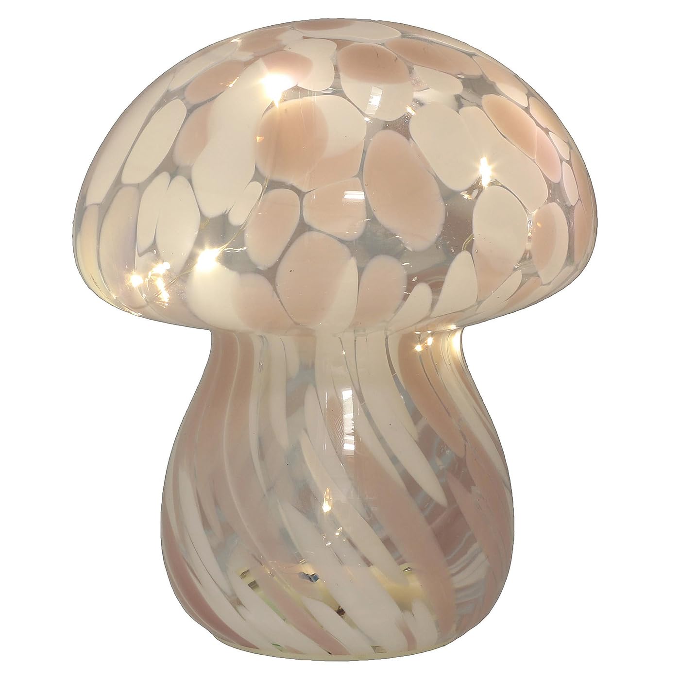 Shudehill Giftware Handblown Glass LED Mushroom Light Up Ornaments - Pink, Blue, Grey or Amber (Pink) — image 1