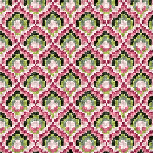 Pepita Needlepoint Kit: Mauve Collection Bargello 2, 10" X 10" #TOP27