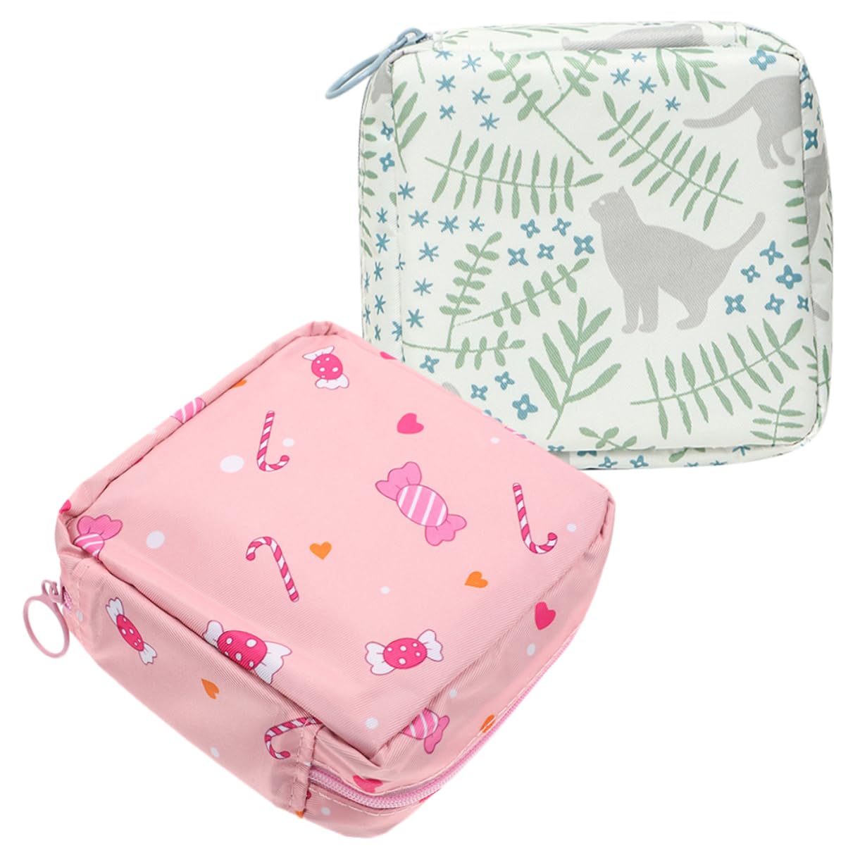 2pcs Period Pad Bag Sanitary Napkin Disposal Bag Compact Reusable Feminine Accessory Kit
