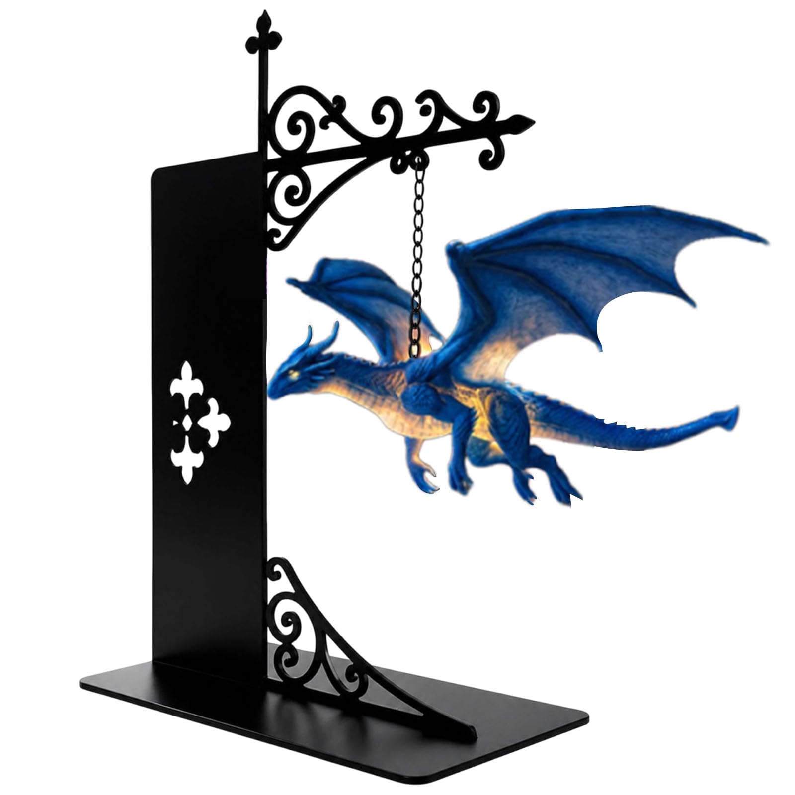 Magical Floating Dragon Bookshelf Lamp, Warm LED Dragon Night Light