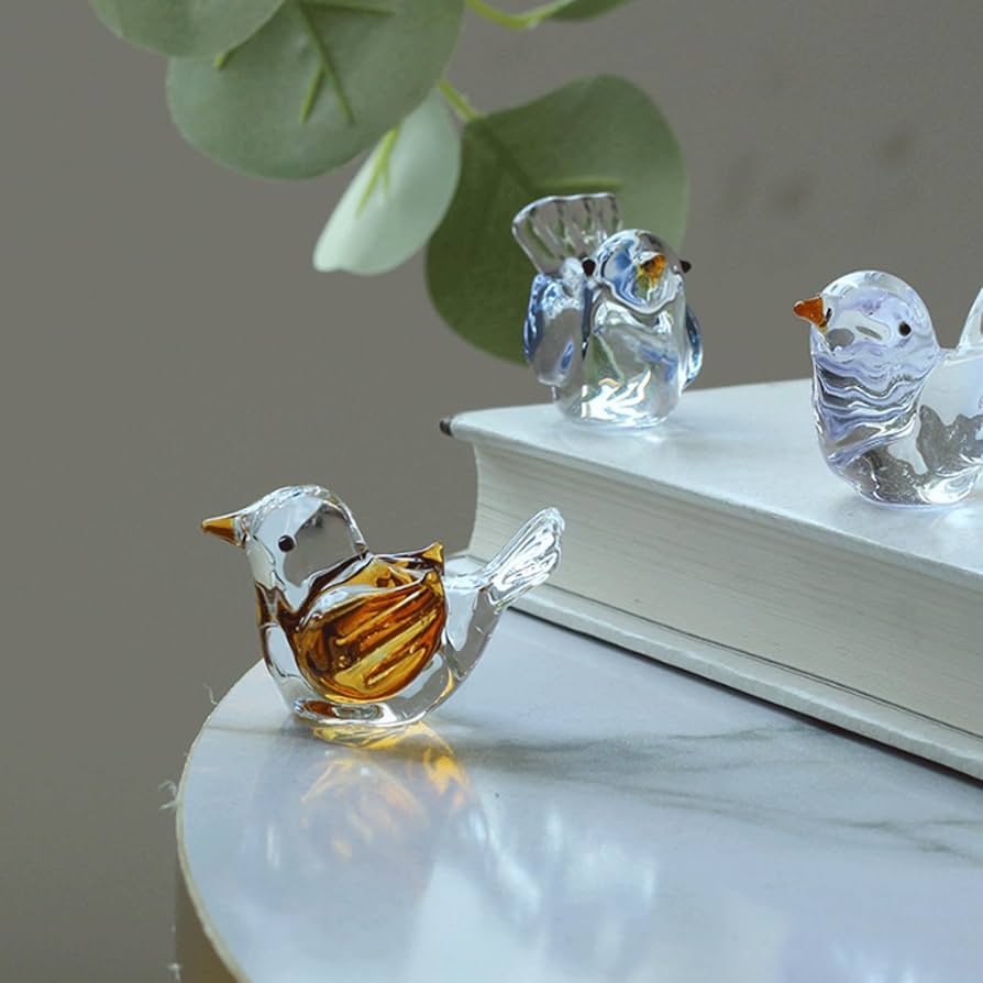 Amazon.co.jp: ガラスの置物 クリスタルガラス鳥動物工芸品