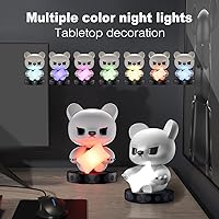 Vista 5 de Kearmen Máquina de ruido blanco, máquina de sonido portátil, máquina de sonido portátil, 14 sonidos relajantes, función de memoria y luz nocturna