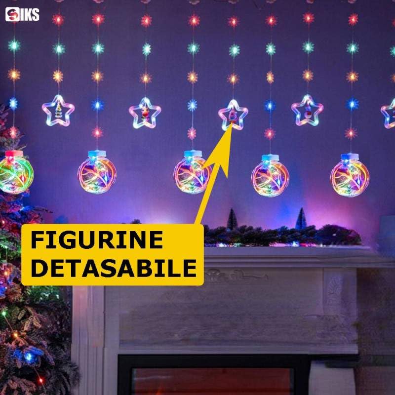 Image of V.E.S.P.A Decorative LED Lights - Featuring 5 Balls and 5 Stars with 10 Hanging Lights and 8 Modes, Ideal for Diwali and Indoor Celebrations (Multi Color)