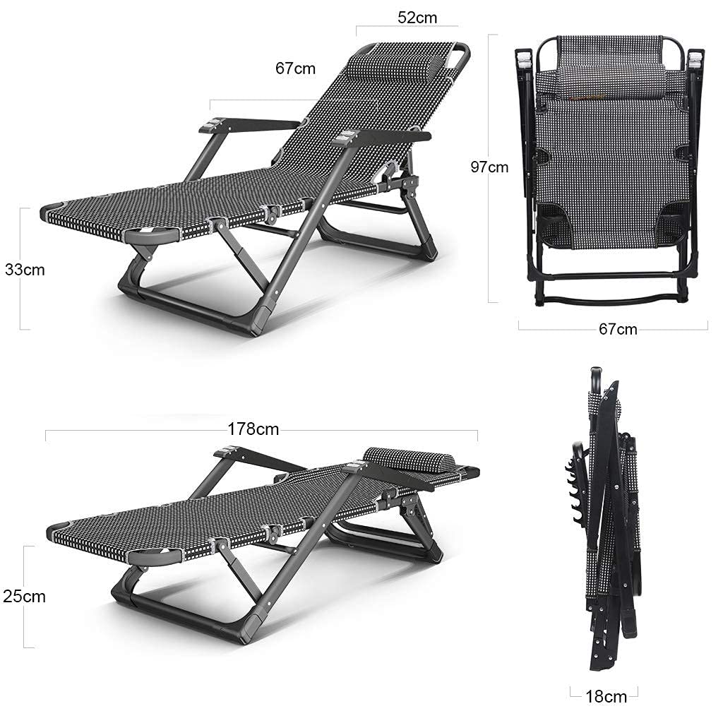 Sedia per Il Tempo Libero per la casa |Lettini Prendisole reclinabili per Esterni per Campeggio a Bordo piscinaSedia da Giardino reclinabile per Il Tempo Libero con Cuscino Staccabile Needed