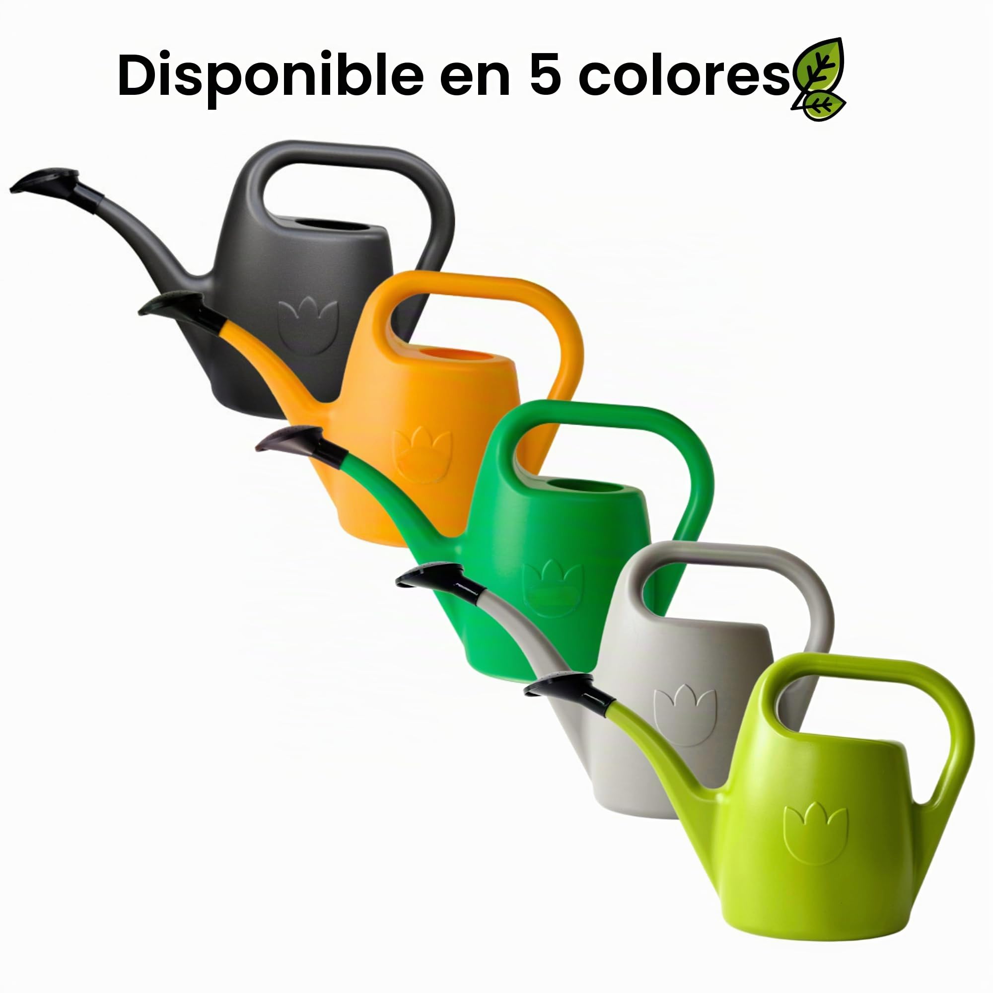 Regadera Pequeña con Alcachofa para Plantas de Interior 2 L – Regadera Plantas con Pico Largo para Riego Fácil – Regaderas Jardín de Plástico, Topo