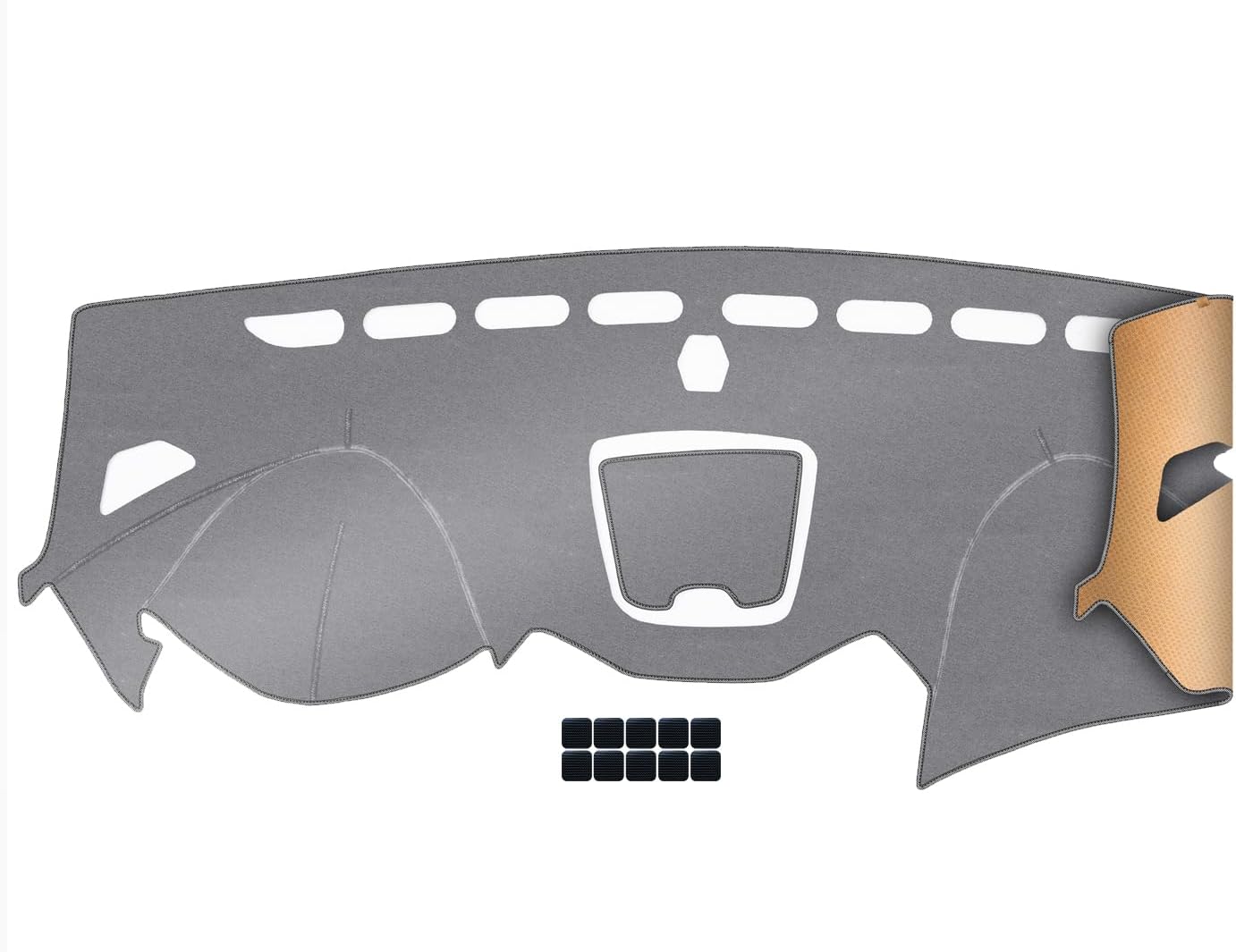 Dash Cover, Anti-Glare, Sun Protection, Dustproof, UV-Proof | Dashboard Covers Interior Car Accessories - Fit for Hy-undai Santa Fe 2013-2018, Grey