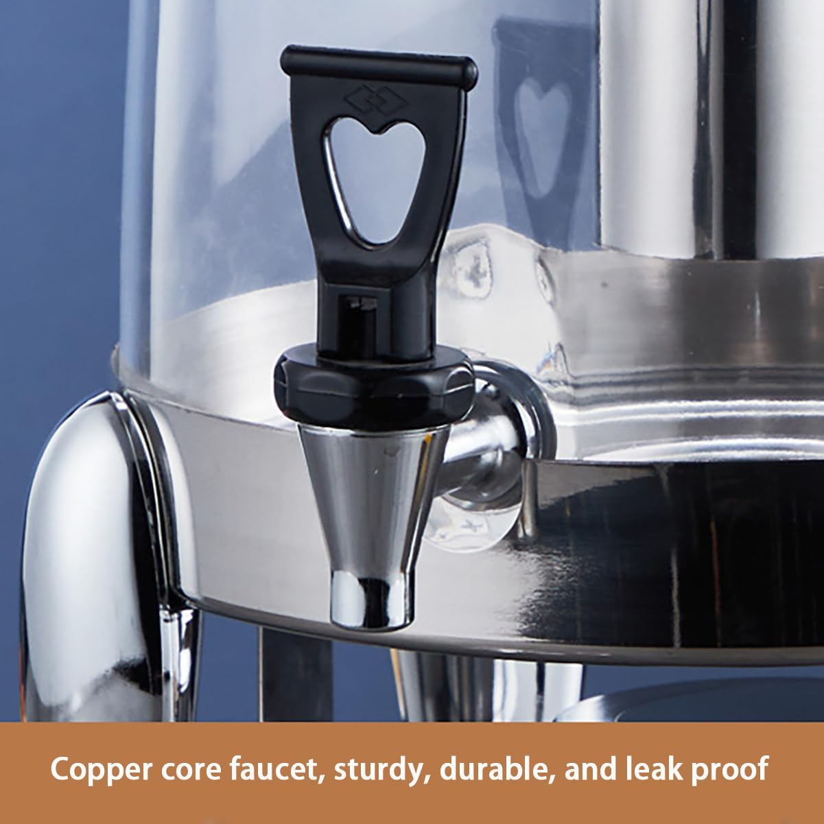 12L Beverage Dispenser Stainless Steel Coffee, Drink for Hot & Cold Drinks,Large Juice with Ice Container,Stainless Water Jar Container,B