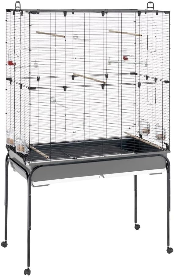 Ferplast Large Cage for Canaries, Budgerigars and Exotic Birds, 97 x 58 x 173.5 cm