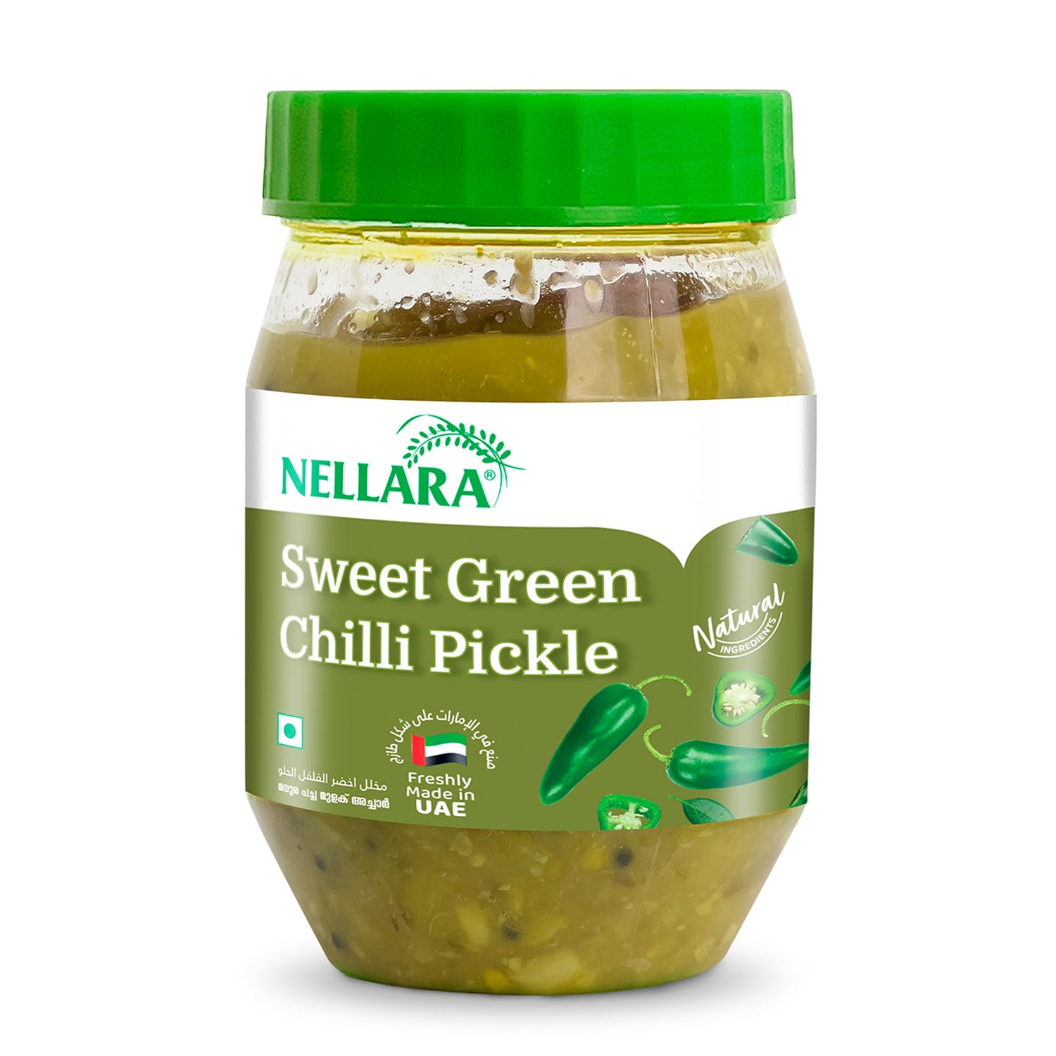 Nellara Fresh Sweet Green Chilli Pickle, 300 g