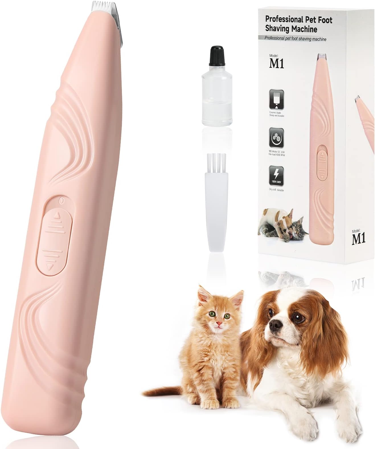 WIKLOO Hair Trimmer, Pet Grooming Trimmer for Small