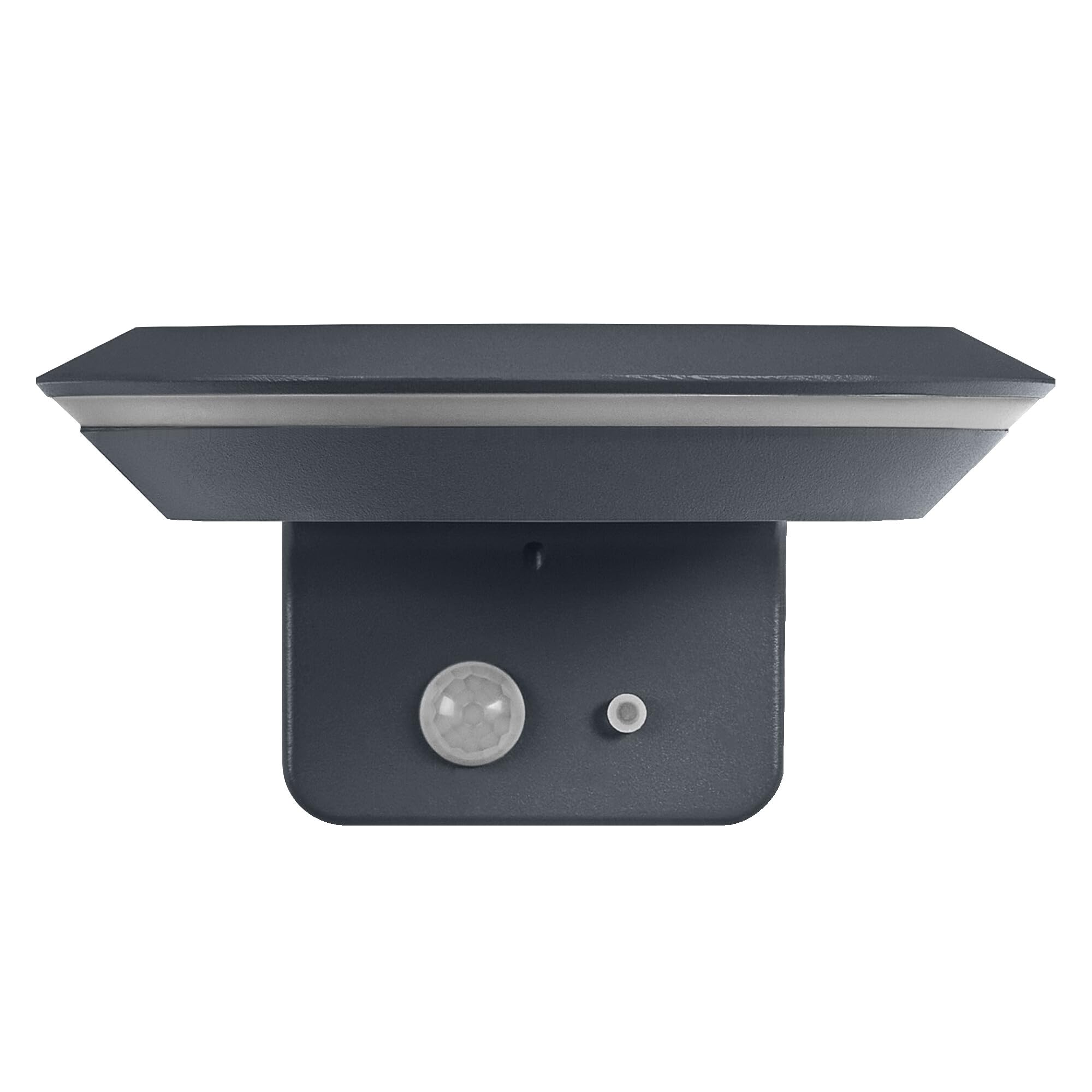LEDVANCE Applique murale solaire ENDURA Style Glow, deux anneaux lumineux contrôlables séparément, lumière blanc chaud 3000K, capteur intégré, utilisable sans alimentation, protection IP44, gris foncé