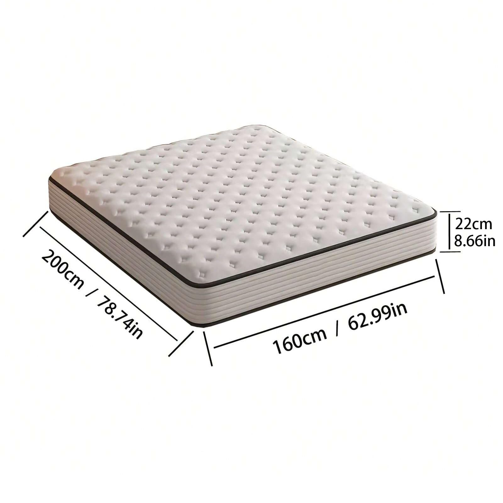 Hiepunos, materasso 160 x 200 cm, 22 cm, altezza 7 zone, materasso ortopedico a molle insacchettate con strato in memory foam, grado di durezza H3, alleviare la schiena (160 x 200 cm)