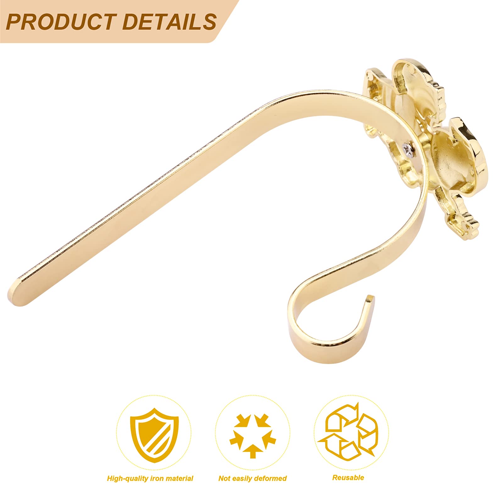 Ganci Per Calze Di Natale Da Tavolo - 2 Pezzi In Metallo, Regolabili, Per Camino O Tavolo - Foto 10