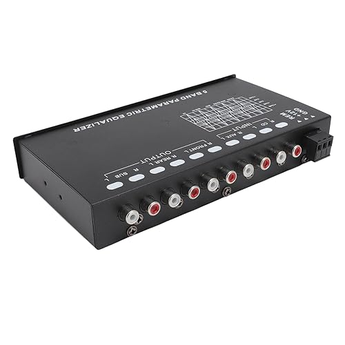 Miniatura 7 de Ecualizador de sonido de coche de 5 bandas ajustable 5 bandas EQ amplificador de coche ecualizador gráfico con CD entrada AUX interruptor de