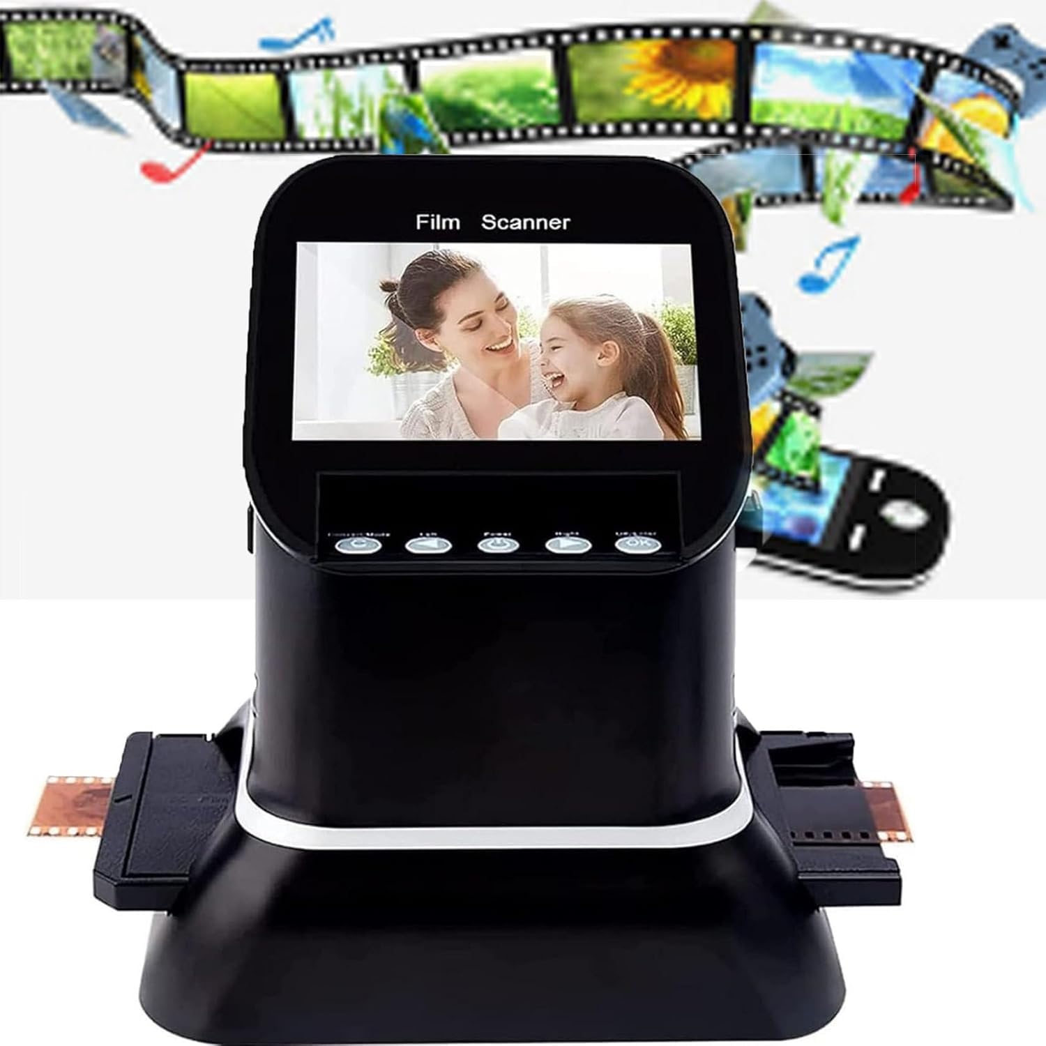 Film Scanner For135 126 120 127, Slide & Negative with 4.3" LCD, Convert Color and B and W Negatives and Slides,22mp High Resolution to Old Photos to Digital JPEG-image-45