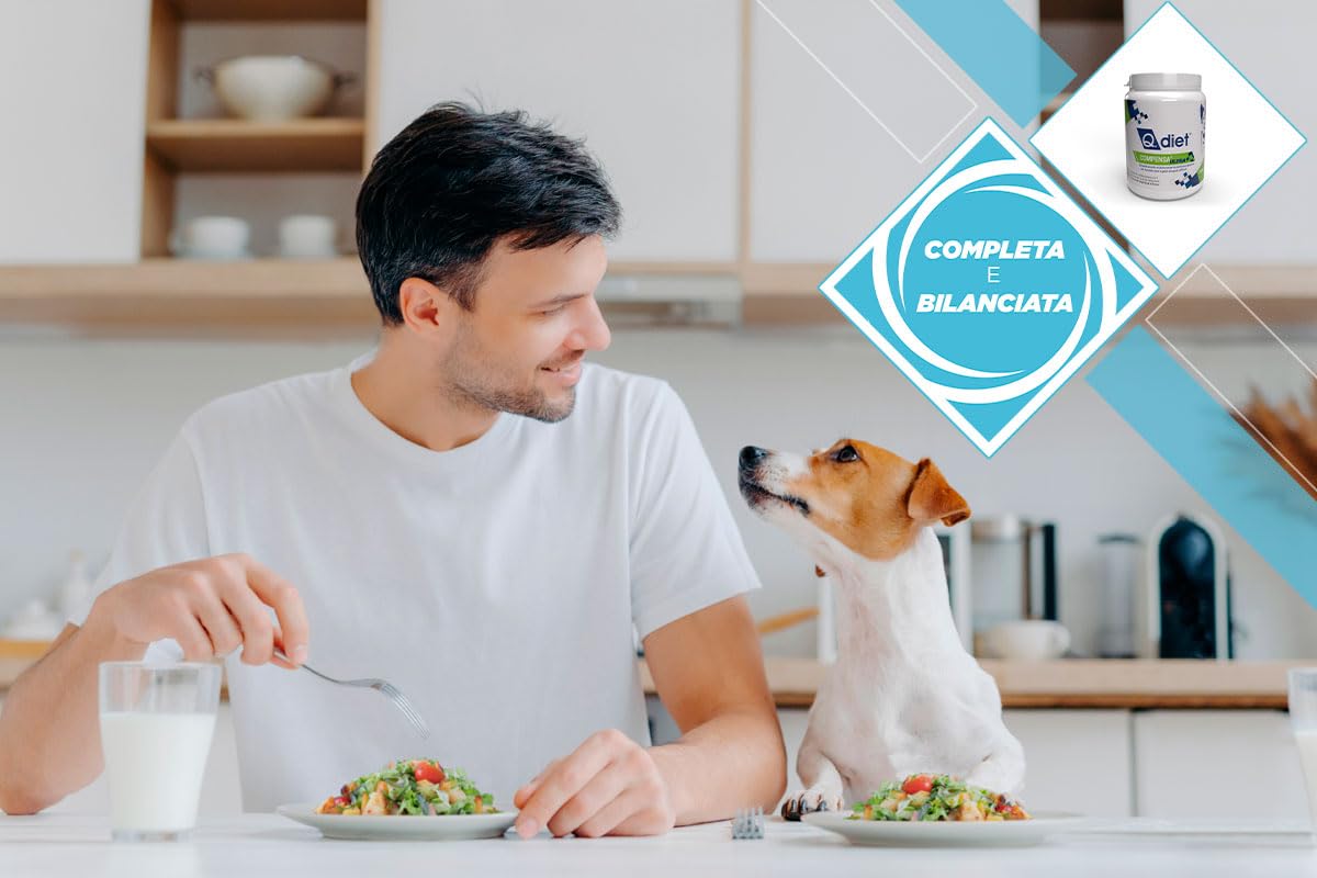 Q.Diet Ultra Compensa Hund Katze 1 kg – Nahrungsergänzungsmittel reich an Vitaminen und Mineralien, ideal zur Ergänzung der Ernährung zu Hause für Hunde und Katzen – Große Packung von Chilo.