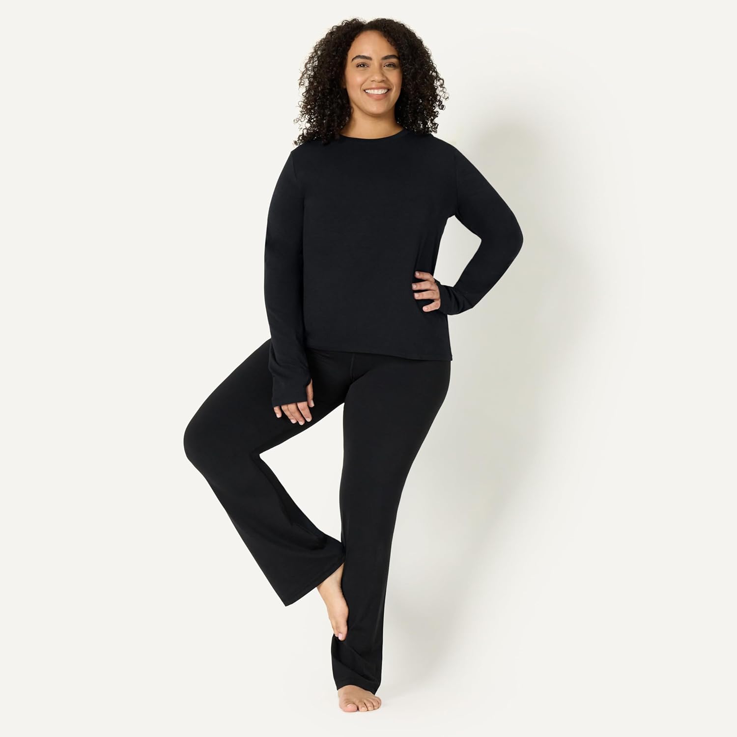 Amazon Essentials Women's Active Soft Cotton Regular Fit Crewneck Long Sleeve Lightweight Yoga Workout T-Shirt - Image 7