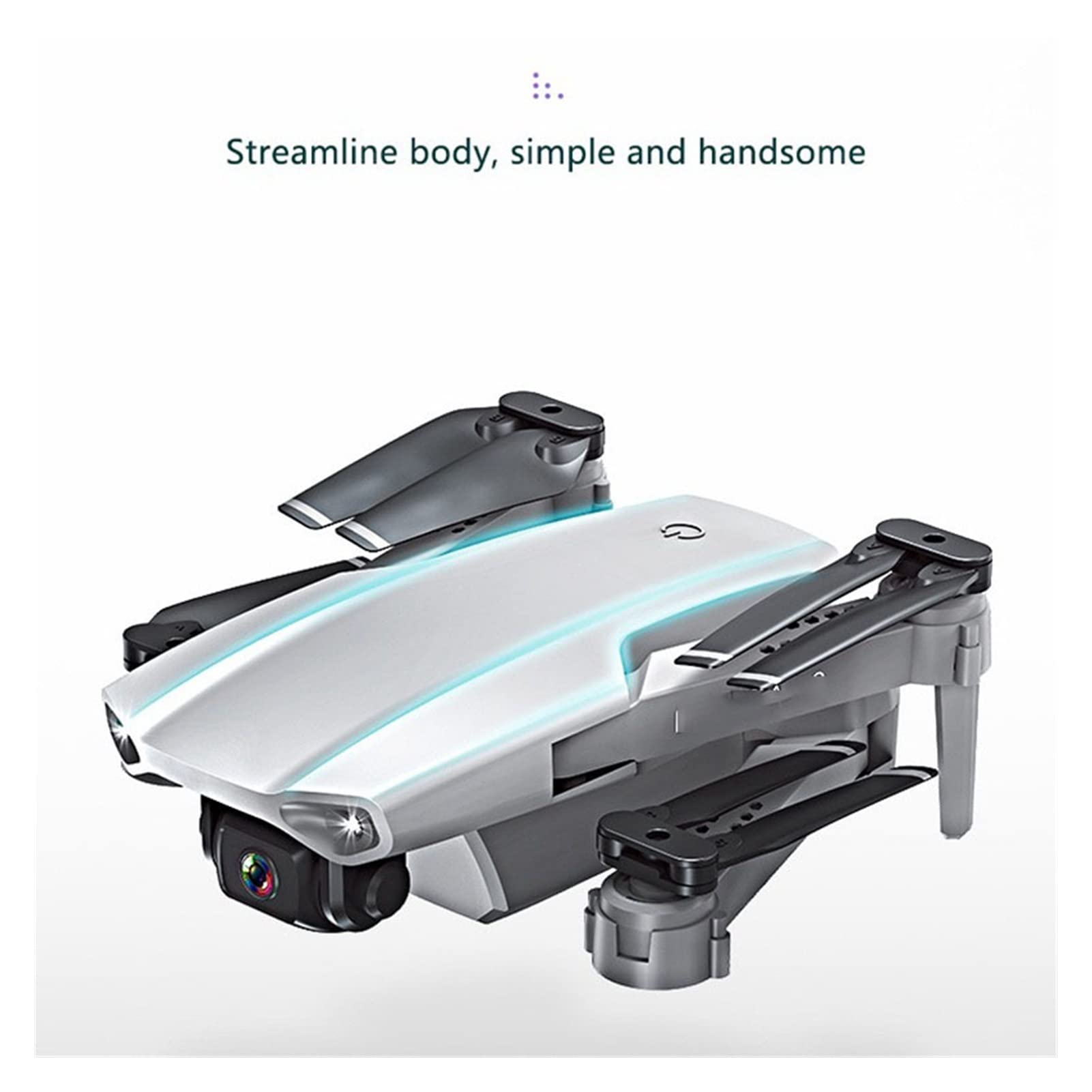Drone Mini Drone 4K Podwójna kamera WiFi Helikopter powietrzny Wysokość ciśnienia powietrza Utrzymanie składanej zabawki drona Quadcopter (Kolor: Brak kamery Szary rozmiar: 1) (Brak szarej kamery 1)
