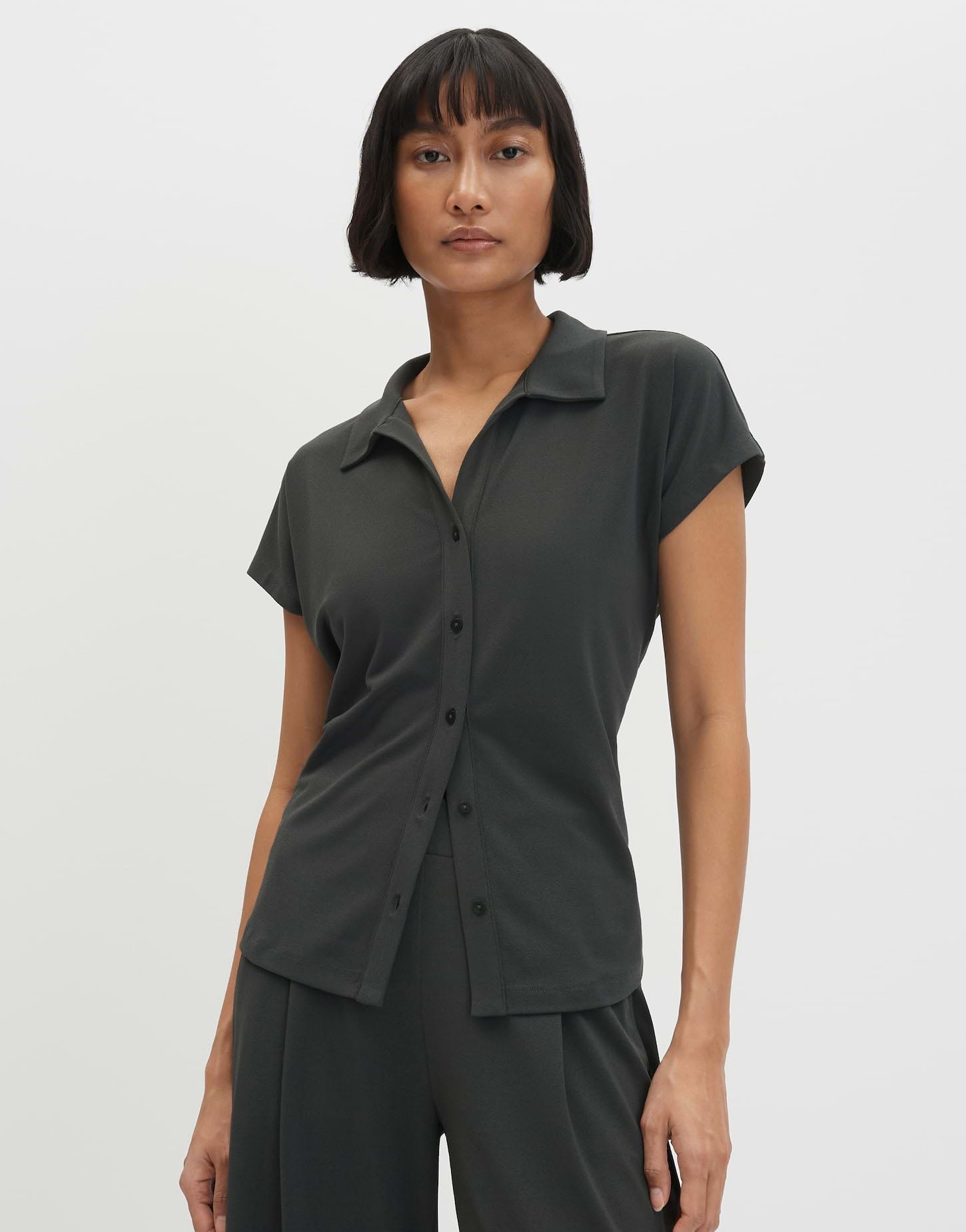 someday Damen Kurzarmshirt | Shirt aus knitterarmen Jersey Regular Fit
