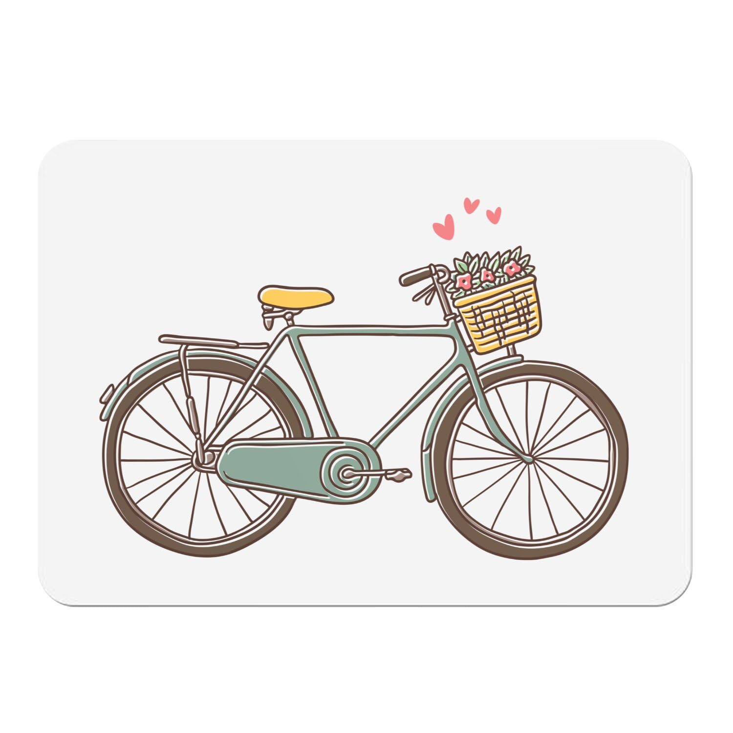 Napperons de table motif vélo fleurs lot de 4 sets en liège doux pour repas poétique