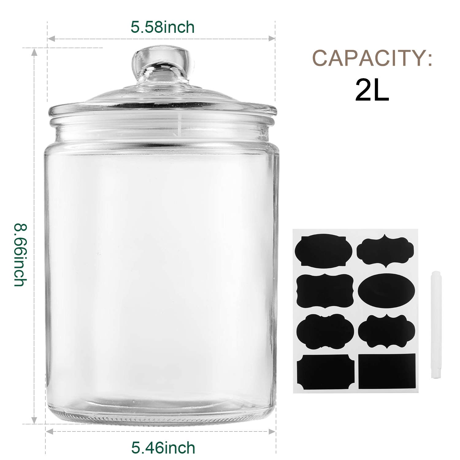 Szklane słoiki 180 ml, słoik na cukierki z pokrywką do gospodarstwa domowego, przezroczyste słoiki klasy spożywczej (3 sztuki)